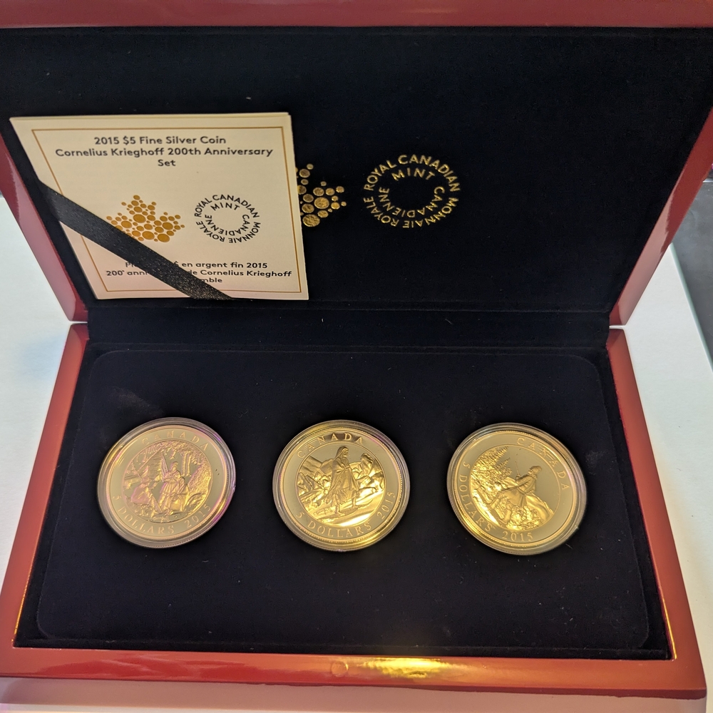 2015 Cornelius Krieghoff $5 Silver Coin Set RCM